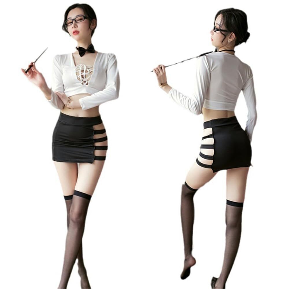 7915 sexy office secretary cosplay maid outfit Japanese naughty cute